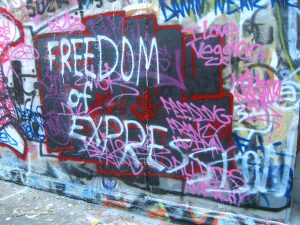 wall graffiti on freedom of expression