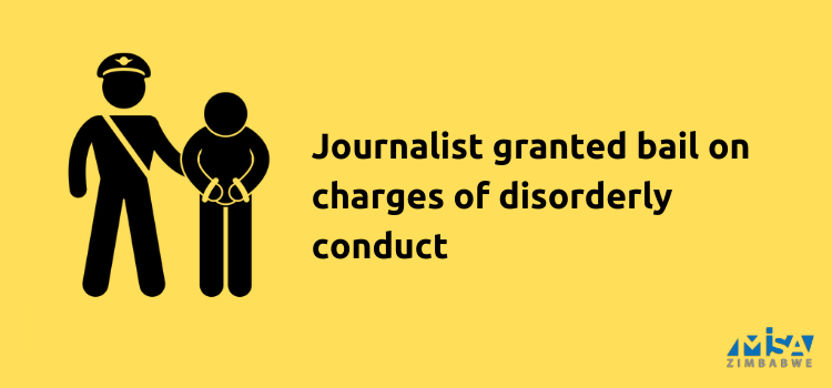 Chinhoyi journalist, disorderly conduct charges, COVID19 lockdown, Zimbabwe