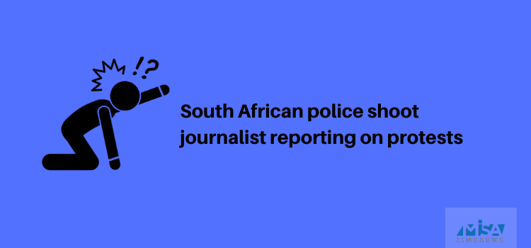 South African police shoot journalist reporting on protests