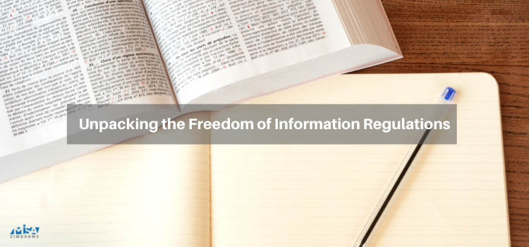 Freedom of Information regulations, media laws, access to information. Zimbabwe