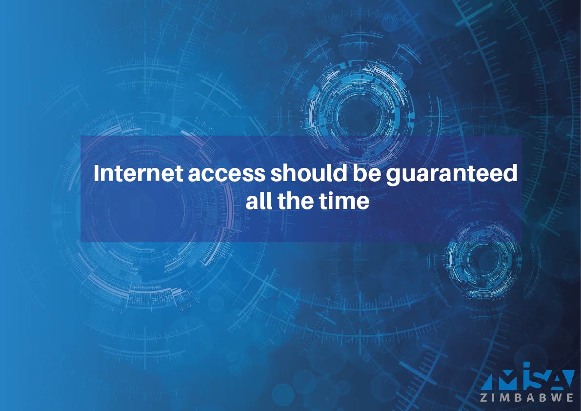 Internet access should be guaranteed all the time 