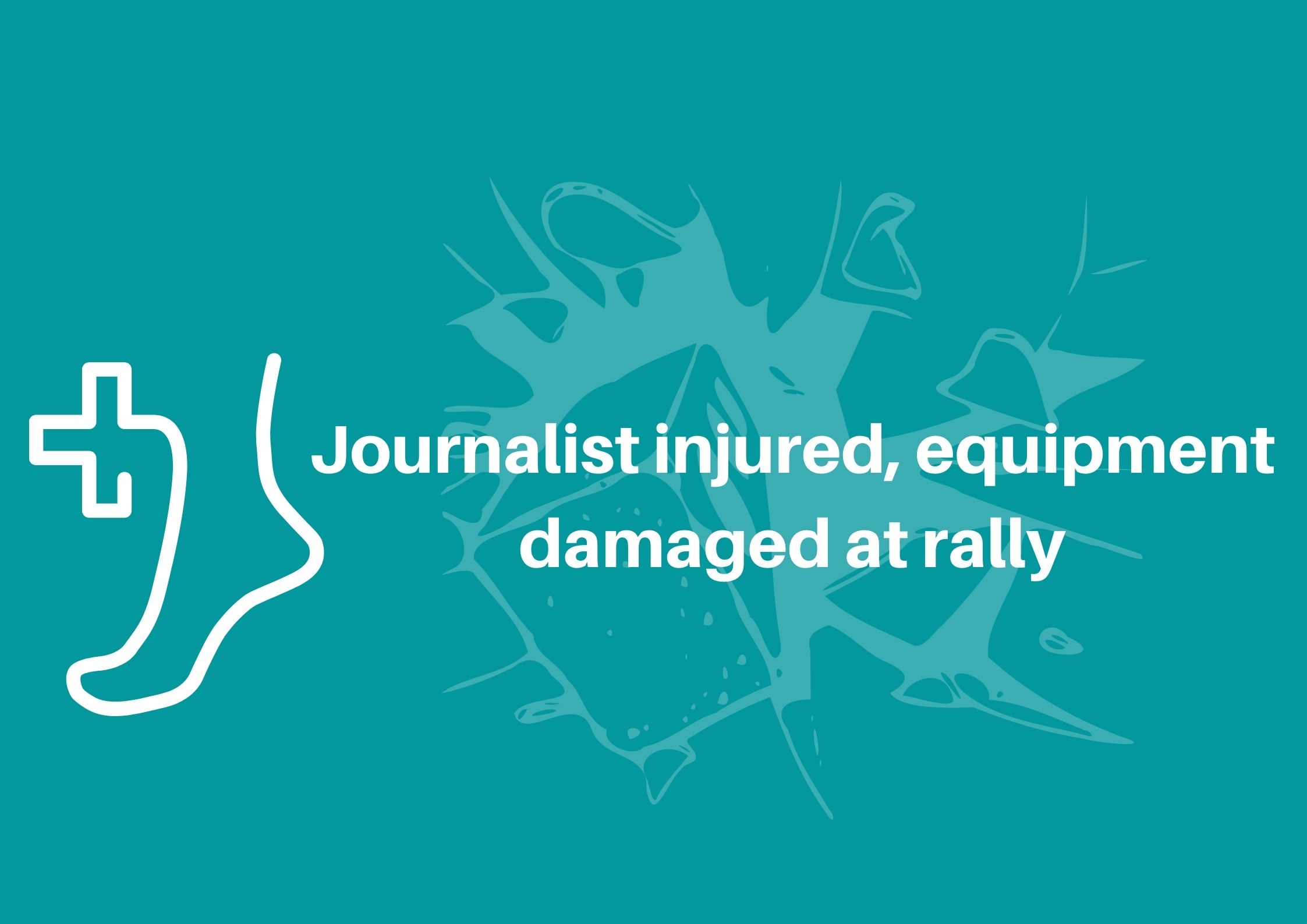 Journalist injured, equipment damaged at rally