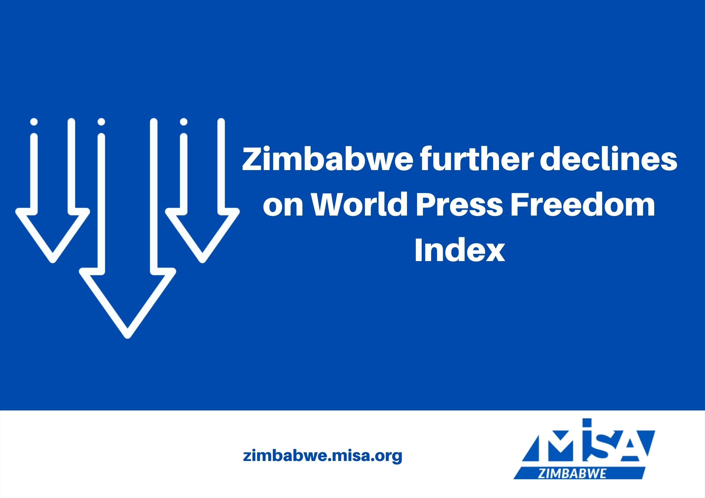 Zimbabwe further declines on World Press Freedom Index