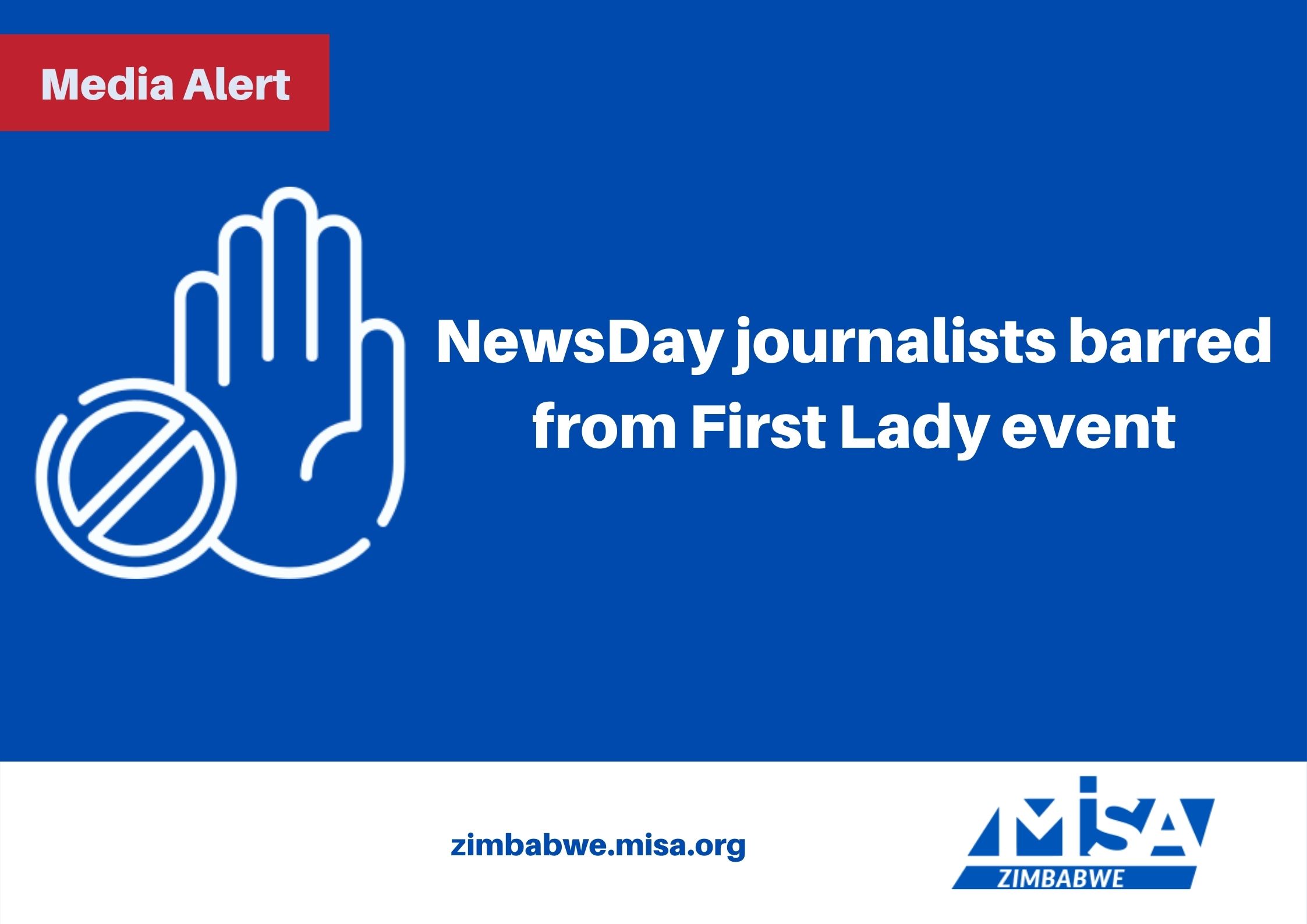 NewsDay journalists barred from First Lady event