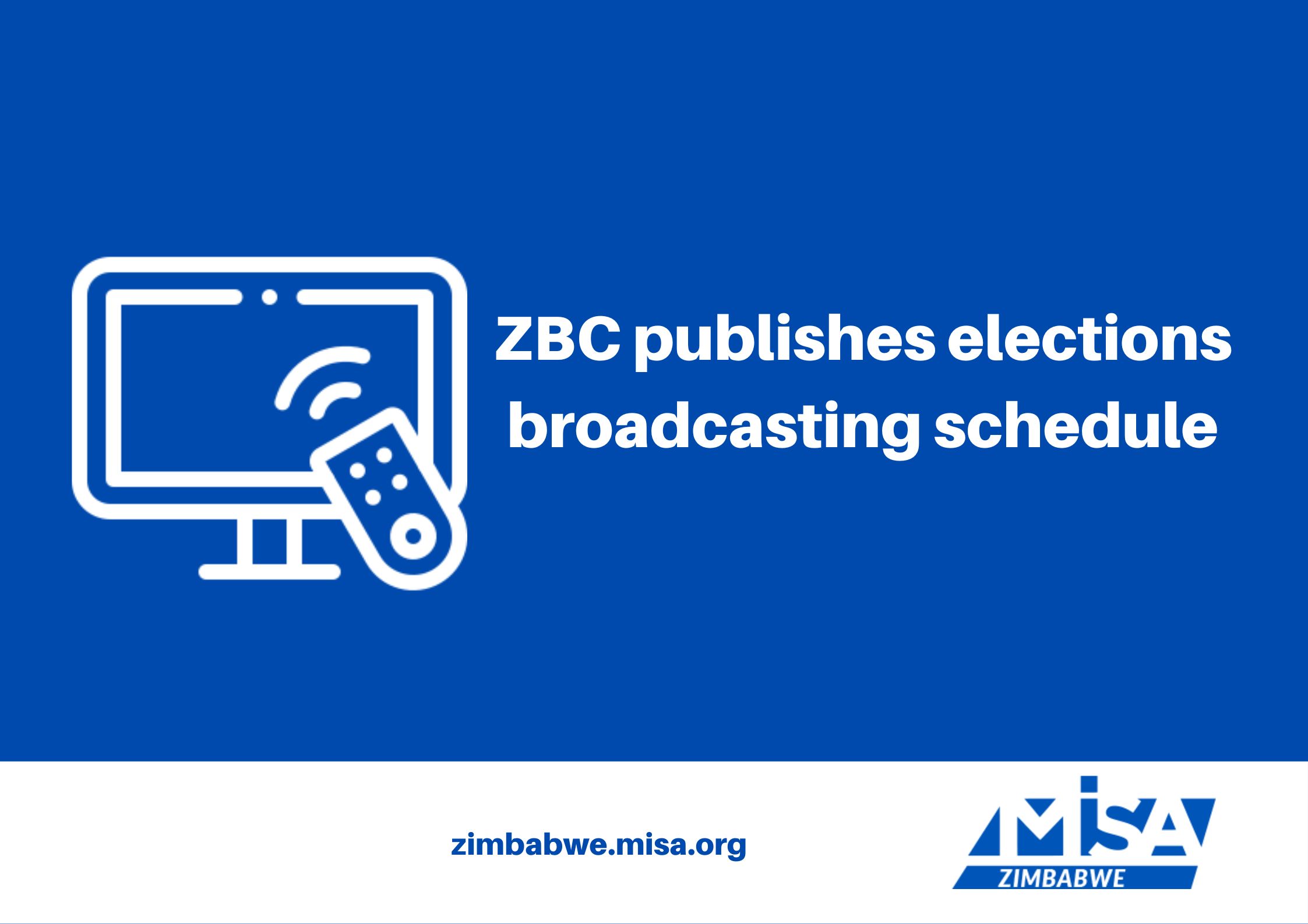 ZBC publishes elections broadcasting schedule