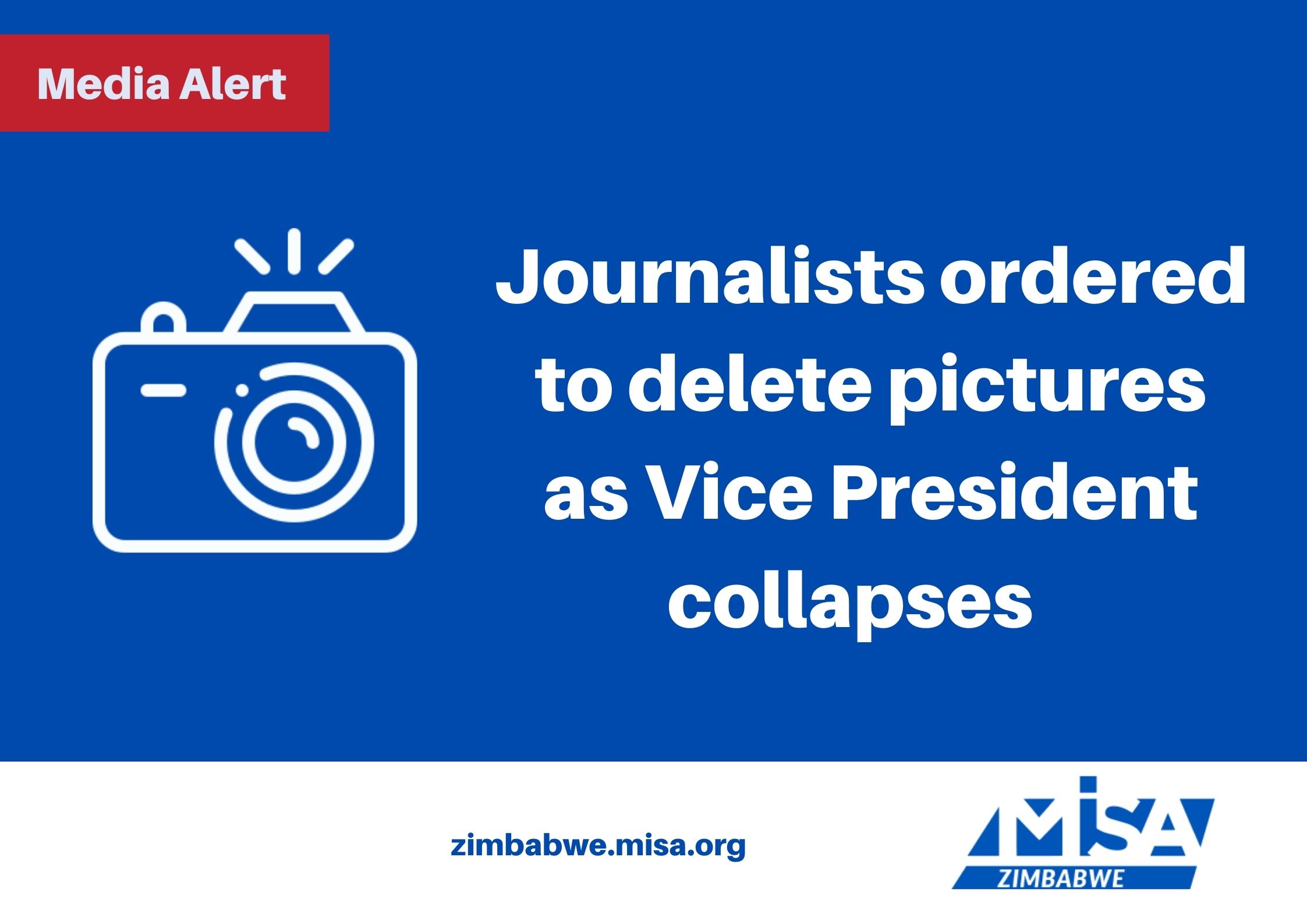 Journalists ordered to delete pictures as Vice President collapses
