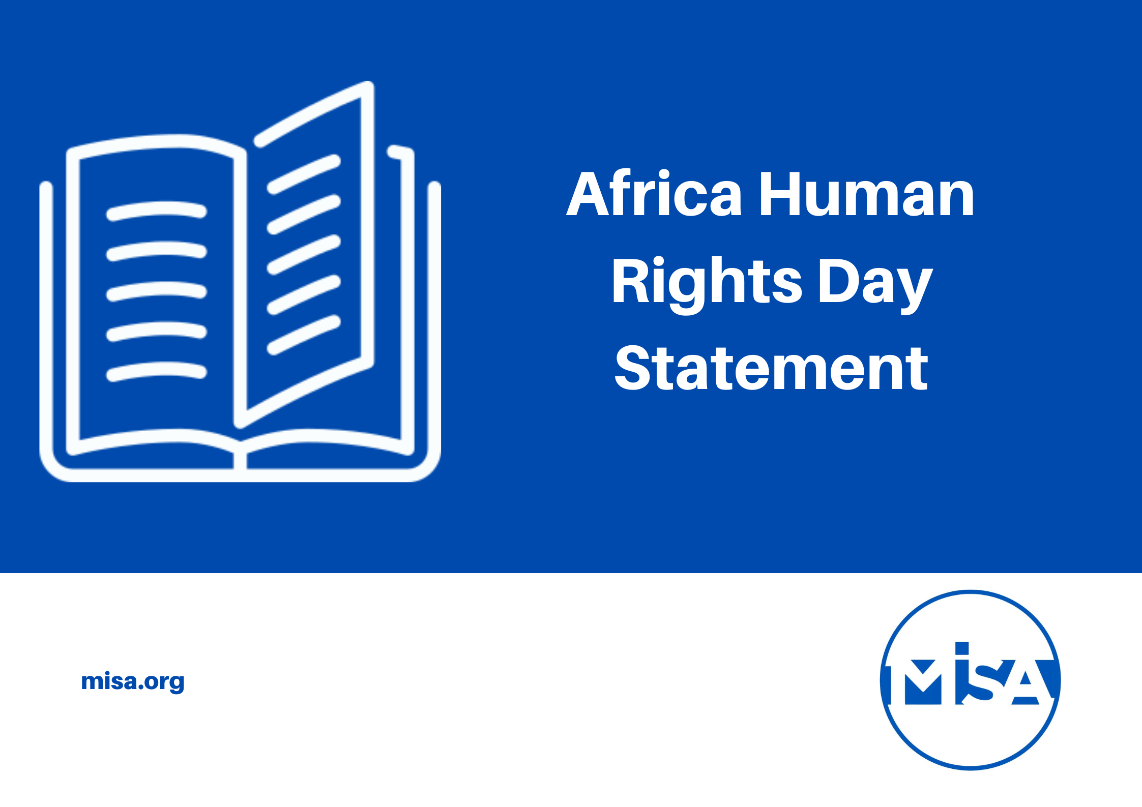 Africa Human Rights Day Statement