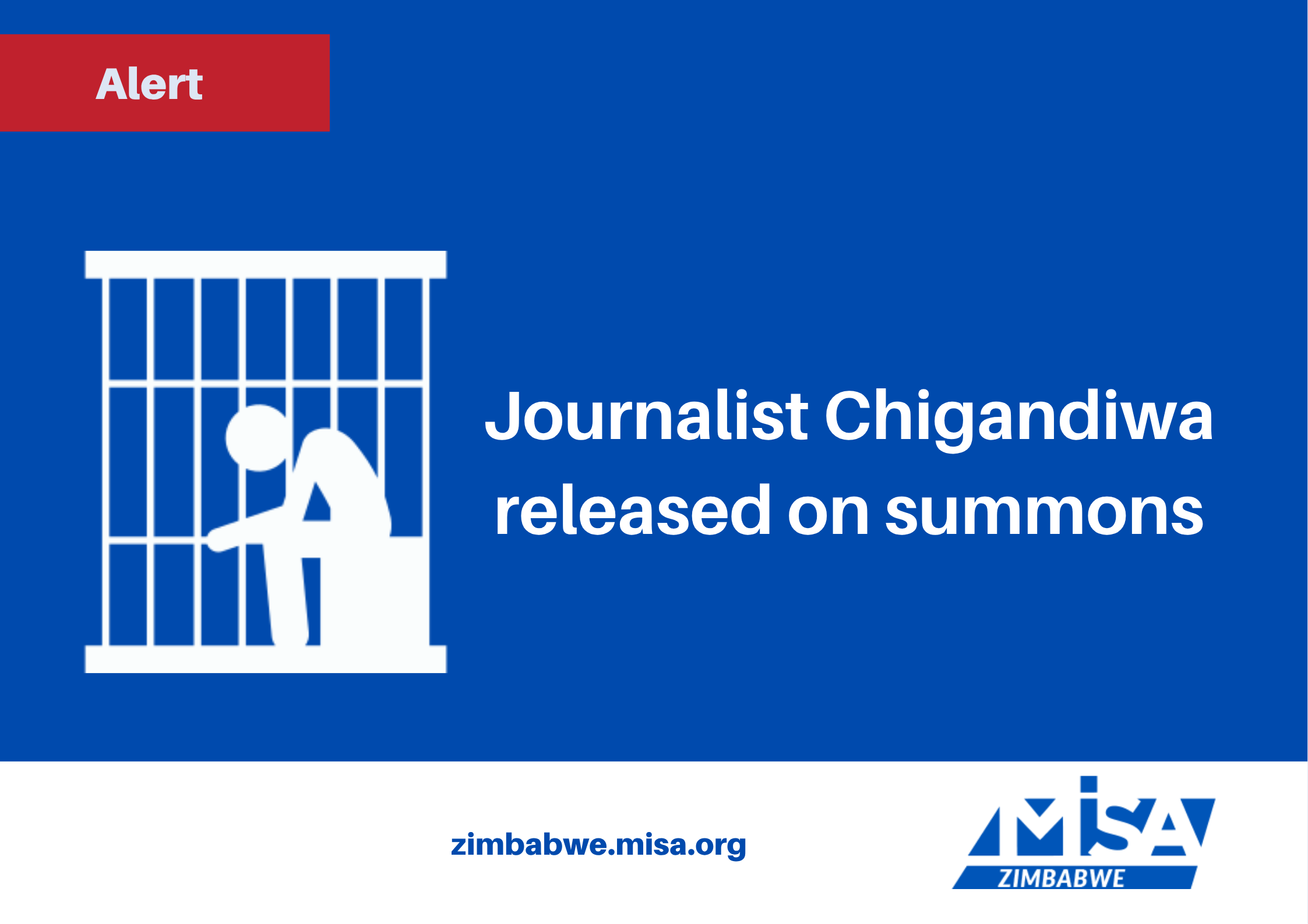Journalist Chigandiwa released on summons