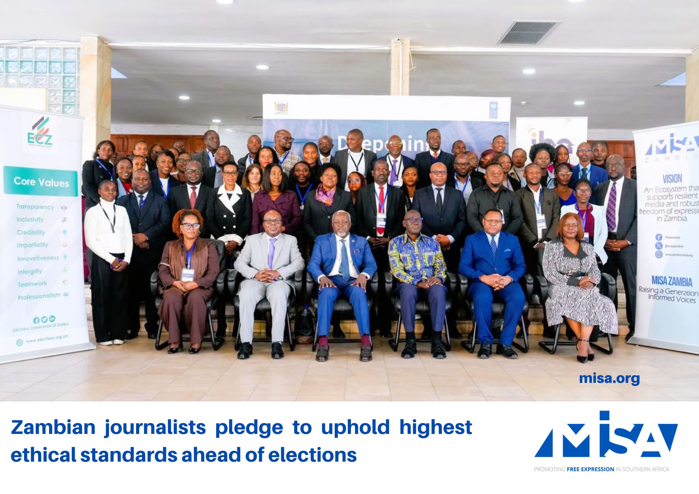 Zambian journalists pledge to uphold highest ethical standards ahead of elections